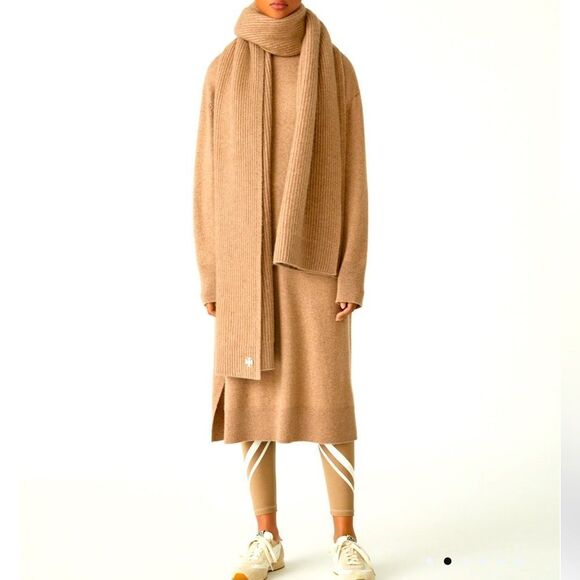 Tory BURCH Cashmere Sweater Dress in Neutral Nude Tan 70s Sportswear Size S - Picture 2 of 4